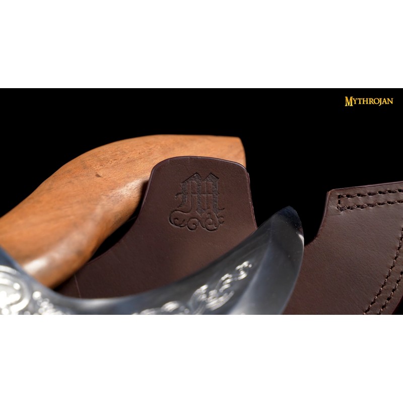 Mythrojan Viking Pizza Axe Handmade Stainless Steel Cutting Tool Damascus