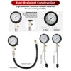 ATPEAM Compression Gauge Cylinder Pressure Gauge with Vacuum Gauge 0-300PSI