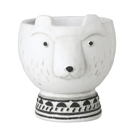 SPICE OF LIFE CCGF1080C Pot Cover Animal Pot White Bear 4.3 inches (11 cm)