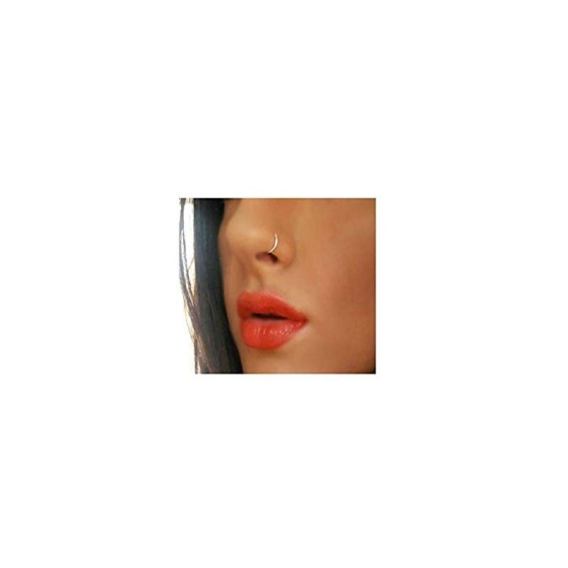 Extra Thin Small 0.5mm Nose Ring Diameter 6mm,8mm (6mm, Gold)