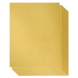 Metallic Gold Shimmer Paper - 8.5 x 11 In Letter Size, Gold, 96 Sheets, Double-Sided - Craft Paper for DIY & Invitations, Laser & Inkjet Friendly, Scrapbooking & Cardmaking