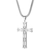 Cupimatch Men's Celtic Knot Cross Pendant Necklace Titanium Steel Charm