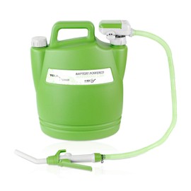 TERA PUMP TRWC-L - Battery Powered Watering Can with 4.9 Feet Long Hose, Green, 3.8 Gallon Can (Included) - 1.2 GPM