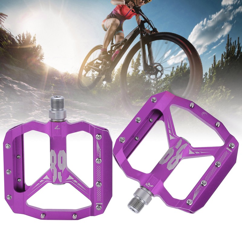 Enlee 2pcs Mountain Bike Pedals NonSlip DU Bearing Lightweight Bicycle