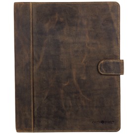 Greenburry Vintage Leather Writing Case, A4 Conference Folder, Document Folder, BV-GB-5A-25