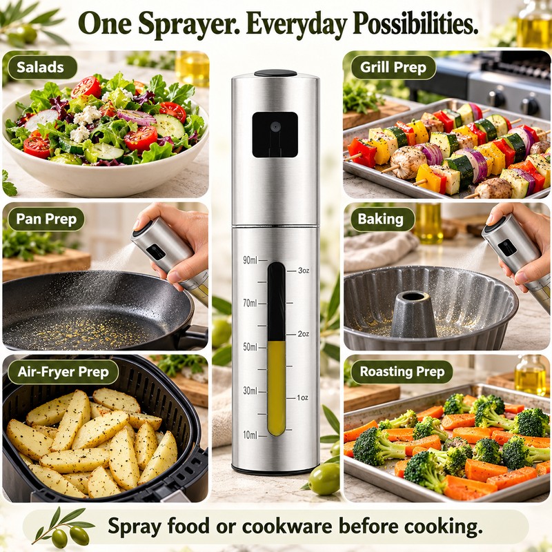 BBQ Baking Olive Oil Spray Bottle 304 Stainless Steel Oil