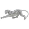 Studio 55D Silver Prowling Leopard 17 1/2" Wide Accent Sculpture