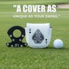 Golf Mallet Putter Cover Golf Headcover, Magnetic Closure Premium Leather