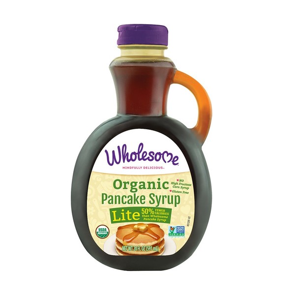 Wholesome Sweeteners Organic Pancake Syrup, Lite, 20 fl oz (Pack of 6)