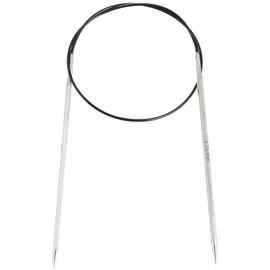 KnitPro 60 cm x 3.75 mm Nova Cubics Fixed Circular Needles, Shiny Brass, Silver, Zilver