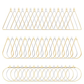 120pcs Earrings Beading Hoop Earring Finding Teardrop Earring Triangle Earring Round Hoop Earring for Jewelry Making DIY Crafts Art Creation Women Gift