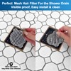 INVIHUG, 50 Pack, Disposable Shower Drain Hair Catcher Mesh Stickers,