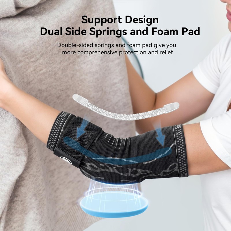 Elbow Compression Sleeve for Tendonitis, Bursitis Elbow Pad Brace –Elbow