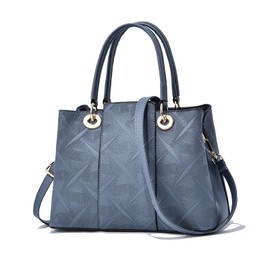 NICOLE & DORIS Women's Shoulder Bag Designer Handbags Women's PU Leather Top Handle Bag Stylish Shoulder Bag Elegant Bag for Office Bags Compartments Medium, navy blue, Unique, elegant