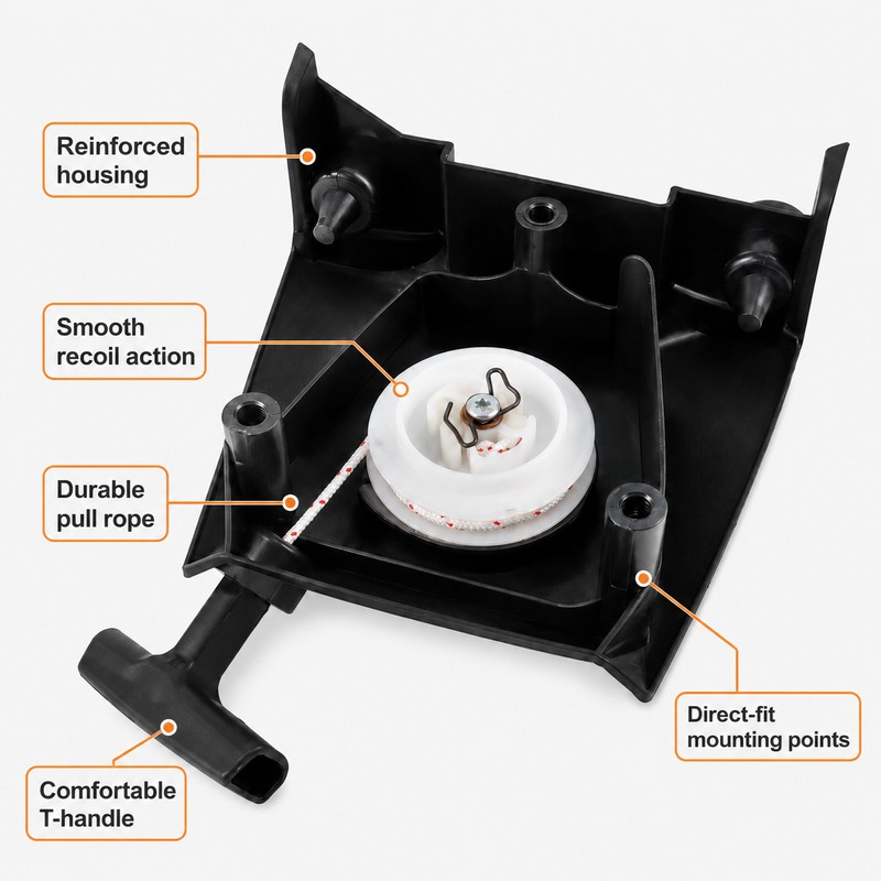 Recoil Pull Starter Assembly for Leaf Blowers – Compatible Replacement