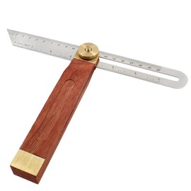 Litoexpe 9" T-Bevel Sliding Angle Ruler Protractor, Adjustable Angle Finder Ruler Hardwood Handle Woodworking Protractor Tool with Metric & Imperial Marks