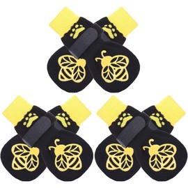 EXPAWLORER Double Side Anti-Slip Dog Socks - 3 Pairs Dog Grip Socks with Straps Traction Control, Pet Paw Protection for Small Medium Large Dogs Indoor Wear on Hardwood Floor