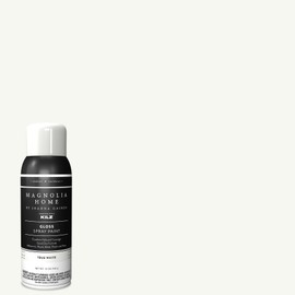 Magnolia Home by Joanna Gaines Enamel Interior/Exterior Spray Paint for Small Projects, Gloss, TRUE WHITE - 12 oz. Aerosol