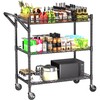 REGILLER 3 Tier Heavy Duty Rolling Utility Cart,18" D x