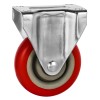 FactorDuty 4 Pack Combo 4" Red PU Caster Wheel w/