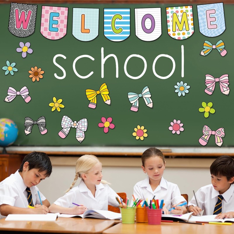 Welcome Back to School Cutouts Composition Notebook Classroom Bulletin Board