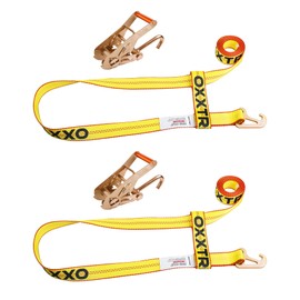 OXXTRIC 2" X10' Quick-Pick Wheel Lift Strap with Finger Hook Ratchet Set,2 Pack,Wheel Lift Straps - Fit Jerr-Dan MPL Element Basket Transport Webbing,Heavy Duty Tow Truck Straps with Side Hook