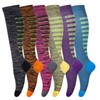 LEOSTEP Compression Socks for Men & Women (6Pair) Non-Slip Long