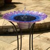 Smart Solar 20223R01 Bell Flower Birdbath, Purple