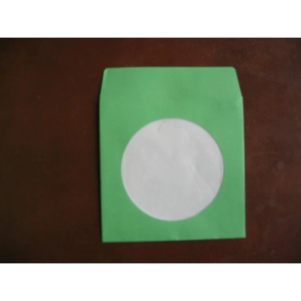 Pakrite 400 3" GREEN MINI CD-R PAPER SLEEVE ENVELOPE JS208