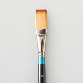 Daler-Rowney Aquafine Watercolour Brush, Soft Synthetic Hair, Short Handle, One Stroke, 3/4in