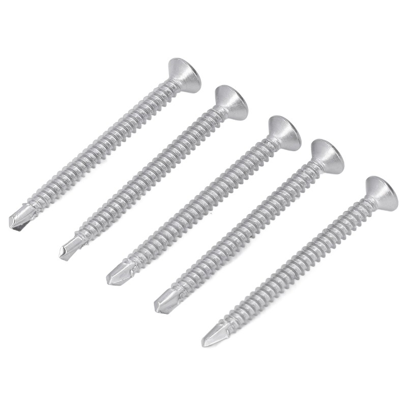 200Pcs Self Drilling Screw Cross Countersunk Head 410 Stainless Steel