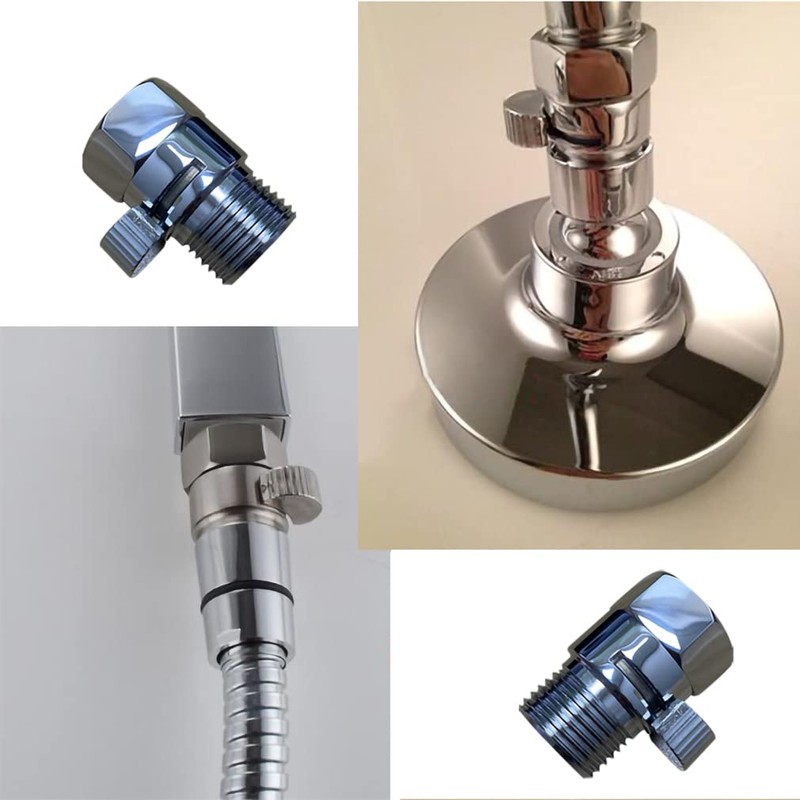 Shut-off Intermediate Faucet for Showers [Short Switch] Chrome Connection Diameter