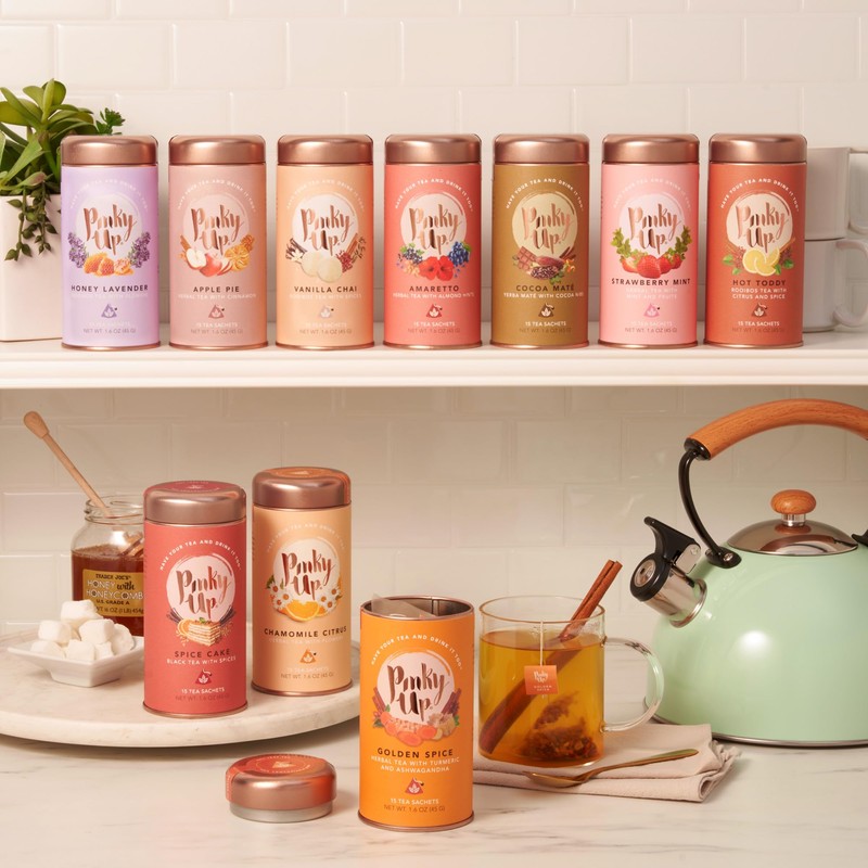 Pinky Up Cocoa Maté Tea Bags in Tin, Yerba Maté