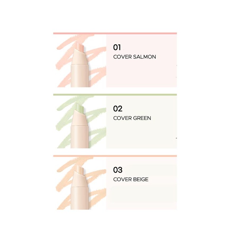 PERIPERA Mood Fit Pencil Concealer 0.35g, Color:02 Cover Green