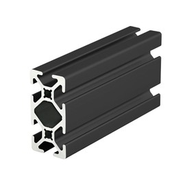 8020, 1020, 10 Series 1 Inch x 2 Inch T-Slotted Aluminum Extrusion DIY Extruded Linear Slot Bar Rail 80/20 (Smooth, Black Anodize, 72" Long)