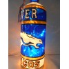 Denver Broncos Inspired Bottle Lamp Hand painted Lighted Stained Glass