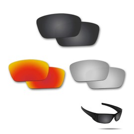 Fiskr Anti-Saltwater Polarized Replacement Lenses for Oakley Fuel Cell Sunglasses 3 Pair Pack