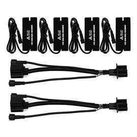 Alla Lighting 9008 H13 CANBUS Decoders for Anti Flicker LED Fog Lights Bulbs Resistor Adapter Harness Kits/Fix Error Free Codes