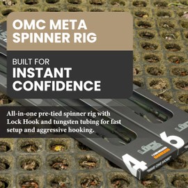 OMC META All-In-1 Spinner Rig - Carp Rig, Size 4 & 6-2 Rigs Pack