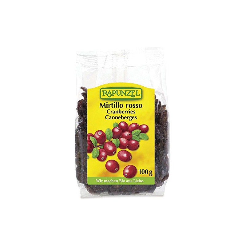 Rapunzel Mirtilli Rossi Secchi - 100 g - l'imballaggio può