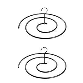 FlyNautics 2Pack Spiral Sheet Hanger Steel Clothes Drying Rack Space Saving Metal Hangers for Bedspreads Mattresses Sofa Covers Capes Quilt Laundry Black
