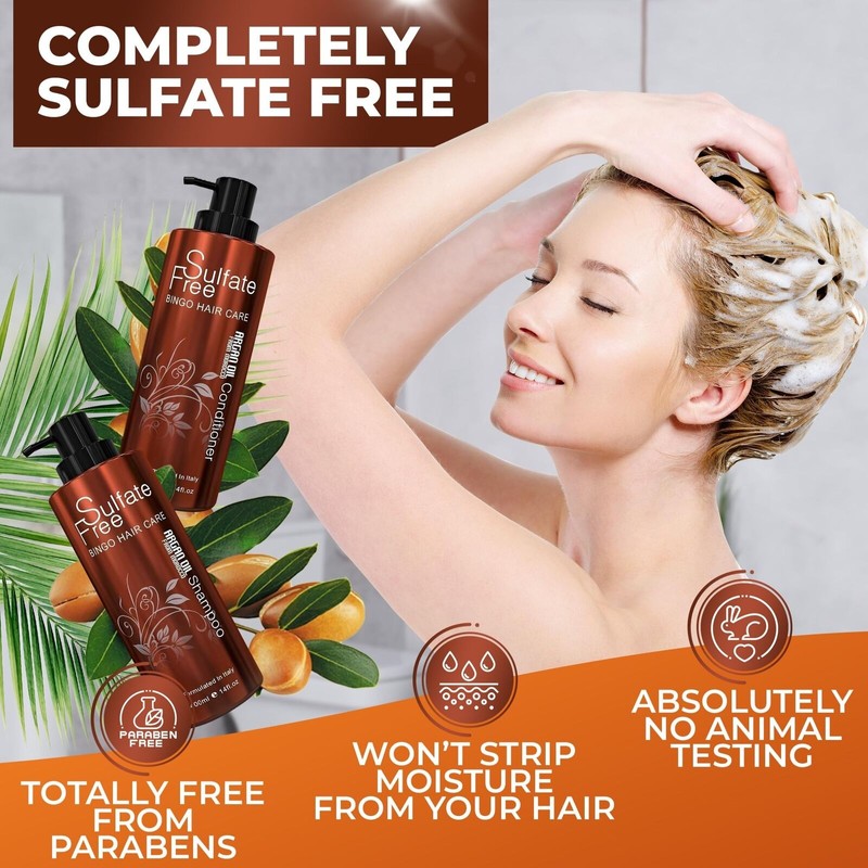 BINGO HAIR CARE Moroccan Argan Oil Shampoo and Conditioner Set