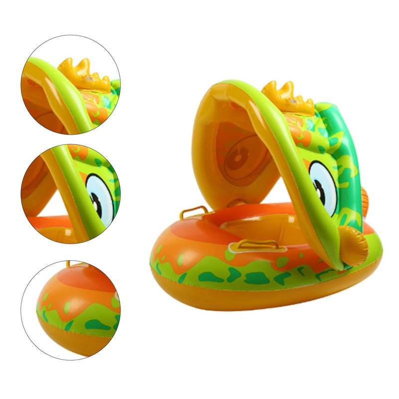 Swim Ring Awning Unique Shape Gasbag Comfortable Backrest Swimming Ring