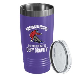 Snowboarding Purple Edition Viking Tumbler 20oz - Snowboarding The coolest - Ski Snowboard Goggles Snowboarder Skiing Snowboarding Gift Skiers Hiking Mountain Snowboarding