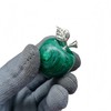 Sunshcat Sunshcat Synthetic Malachite 1.18 Inchs Apple Crystal and Healing