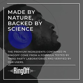 Ring Off (120 Caps) – Tinnitus Relief for Ringing Ears, Clear Tinnitus Quieting Ear Ringing Relief & Restoring Inner Peace, Ginkgo Biloba, Zinc Picolinate & More – Effective Hearing Health Support