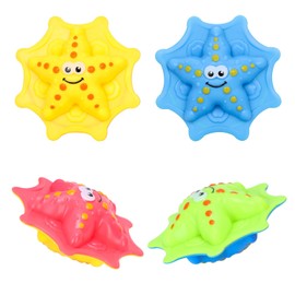 TOPWAYS Pool Diving Toy Set 4 Diving Starfish Diving Torpedoes Swimming Underwater Pool Training Toys Diving Games Training Children's Gifts (4PCS Starfish)