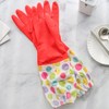 10 sets of long brushed band rubber gloves, latex kitchen