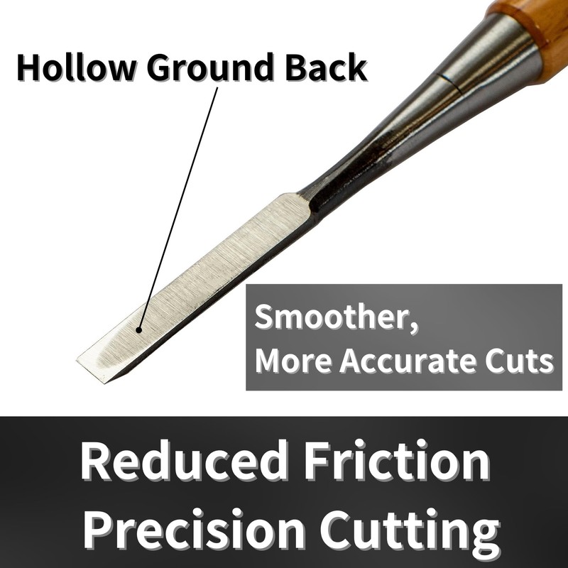 RANSHOU Japanese Chisel 9mm 3/8" Mortise Chisel Oire Nomi, Professional