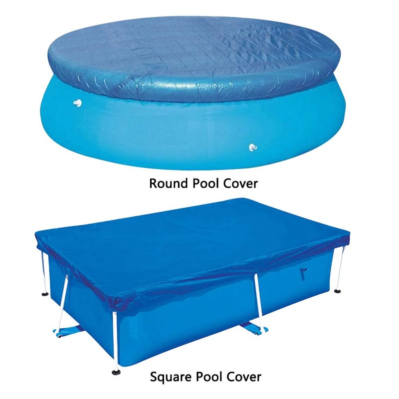 224 x 154 cm Rectangular Pool Cover, Foldable Drawstring Design